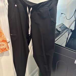 Figs Black Track Pants